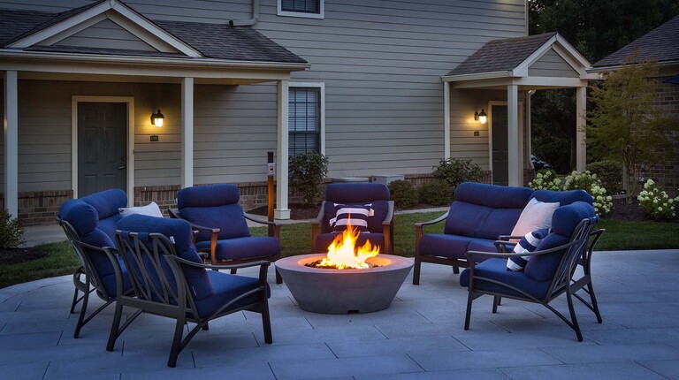 Fire pit and lounge furniture