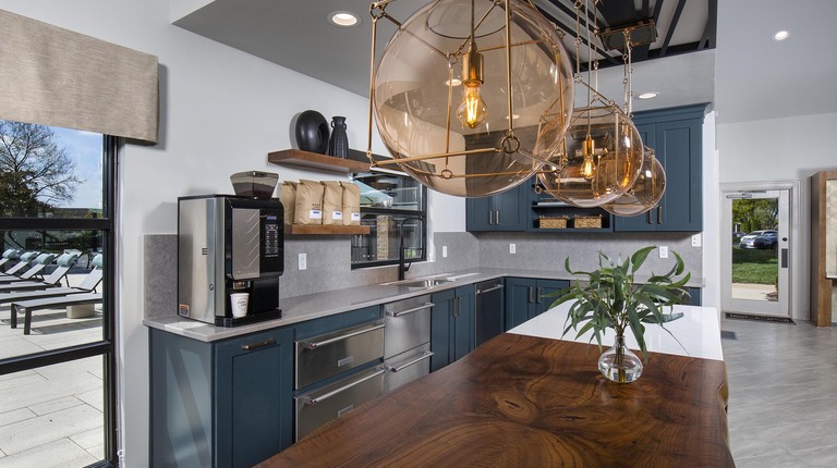 Community Kitchen with Gourmet Coffee Bar