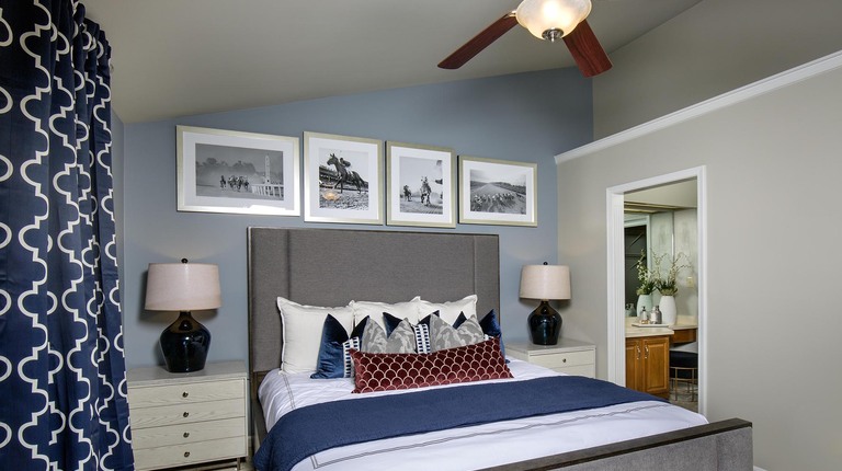 Spacious Primary Bedroom with Ceiling Fan