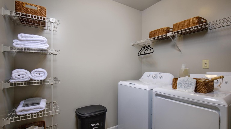 In-unit washer and dryer in full laundry room
